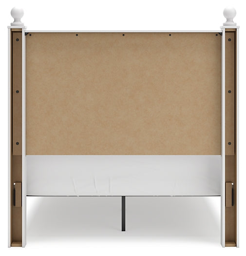 Mollviney Full Panel Bed with Mirrored Dresser