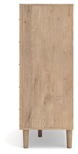 Cielden King Panel Bed with Mirrored Dresser and Chest