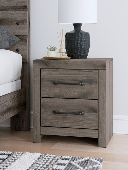 Graystorm Twin Panel Bed with Storage with Mirrored Dresser, Chest and Nightstand