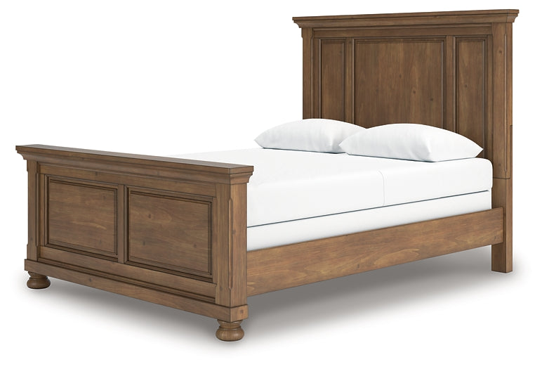 Feddinger Queen Panel Bed with Mirrored Dresser, Chest and Nightstand