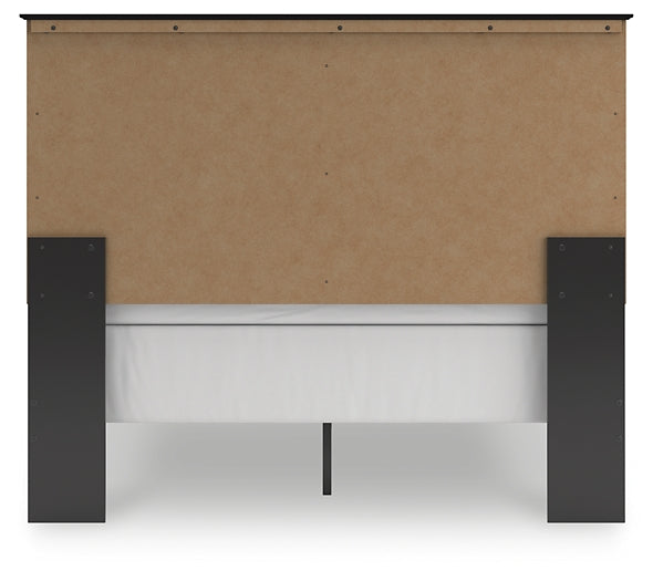 Queen Panel Bed with Mirrored Dresser and Nightstand