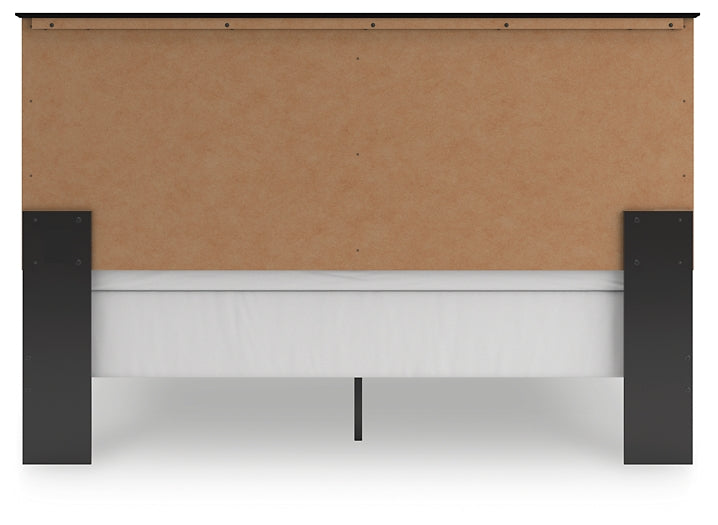 King Panel Bed with Mirrored Dresser and Chest