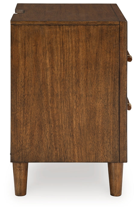 Lyncott Queen Upholstered Bed with Mirrored Dresser, Chest and Nightstand