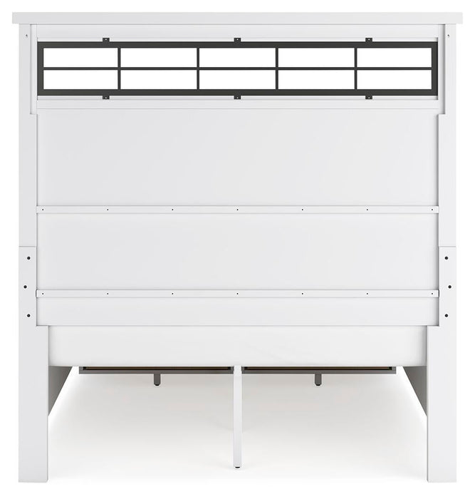 Ashbryn Queen Panel Storage Bed, Dresser, Mirror and Nightstand