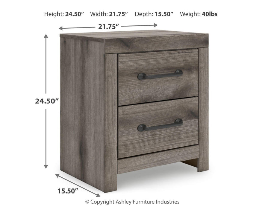 Graystorm Queen Panel Bed, Dresser, Mirror, Chest and Nightstand