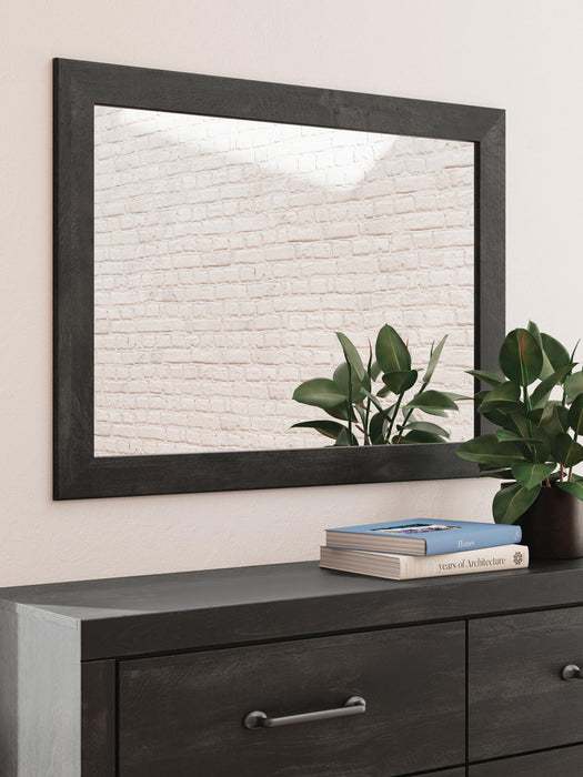 Hollivern King Panel Bed, Dresser, Mirror, Chest and Nightstand