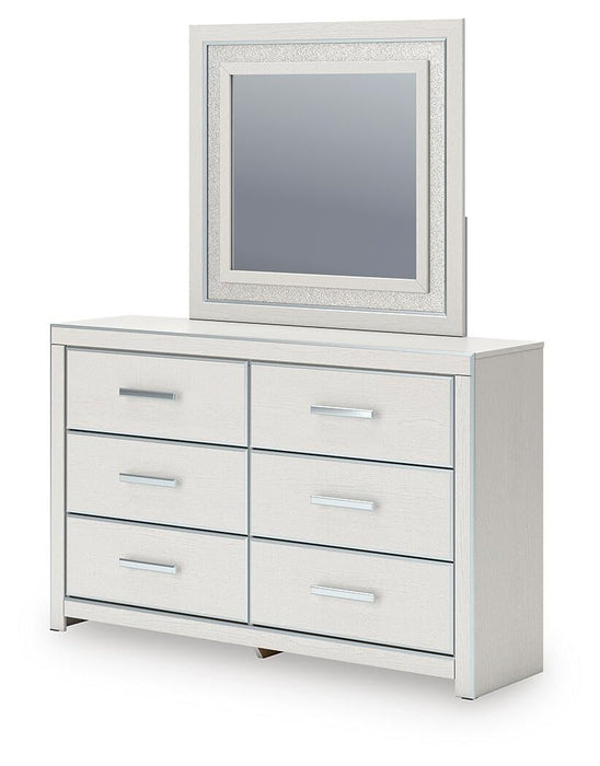 Zuraleus Queen Upholstered Panel Platform Bed, Dresser, Mirror, Chest and Nightstand