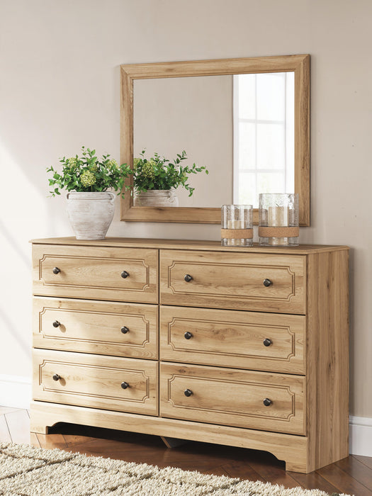 Aleaport Full Panel Bed with Mirrored Dresser and Nightstand