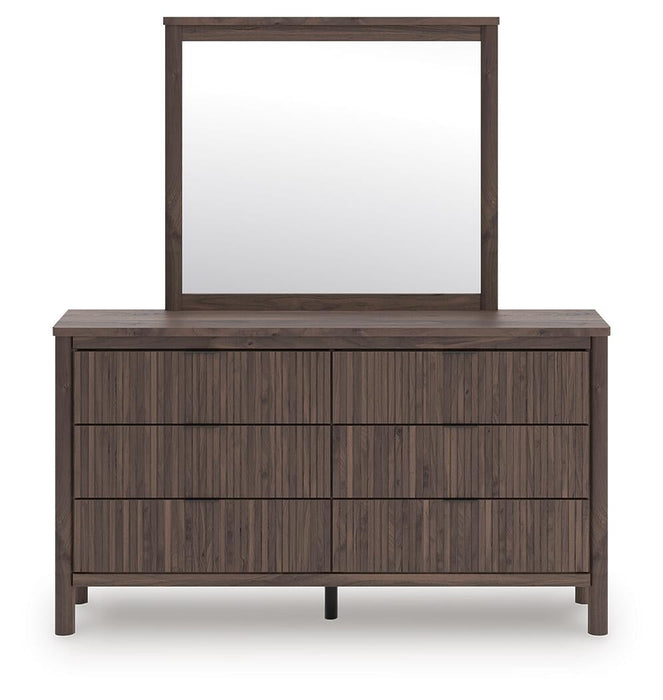 Pamytta King Panel Bed, Dresser, Mirror and Nightstand