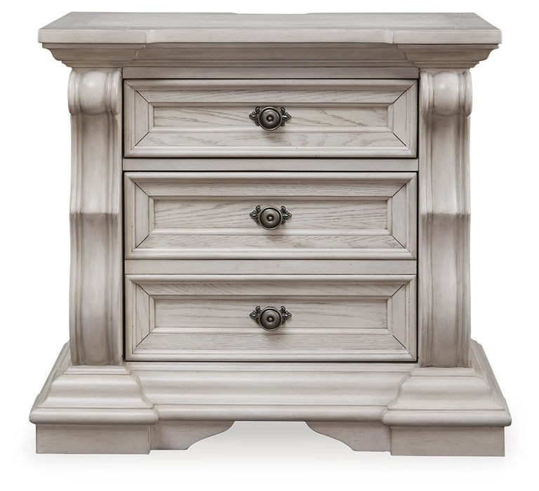 Bruchandi California King Upholstered Panel Bed with Mirrored Dresser and Nightstand