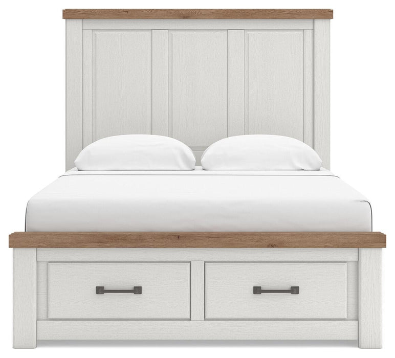 Savonport Queen Panel Storage Bed. Dresser, Mirror and Nightstand