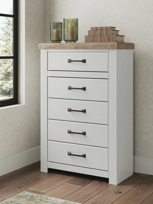 Savonport King Panel Storage Bed, Dresser, Mirror, Chest and Nightstand
