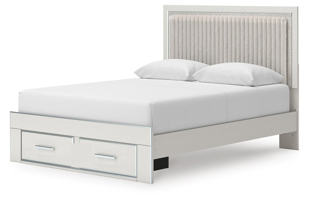 Zuraleus Queen Upholstered Panel Platform Storage Bed