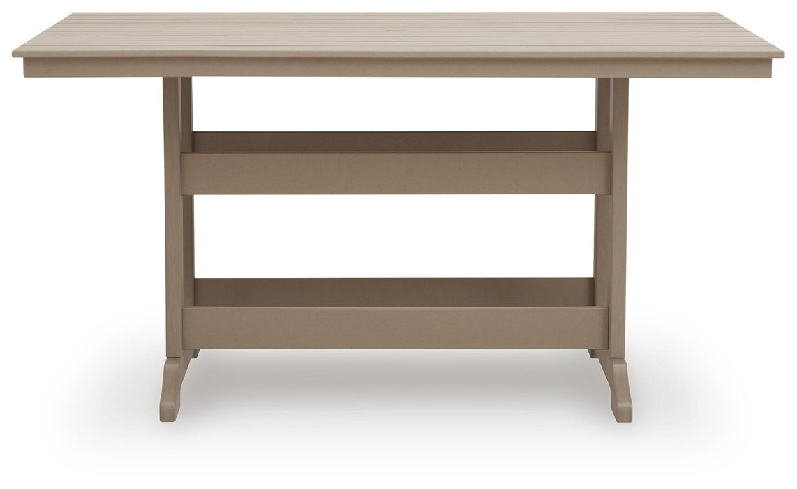 Seacliff Beach RECT COUNTER TABLE W/UMB OPT