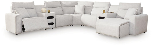 Modmax II 7-Piece Power Reclining Sectional with Chaise and Audio Consoles